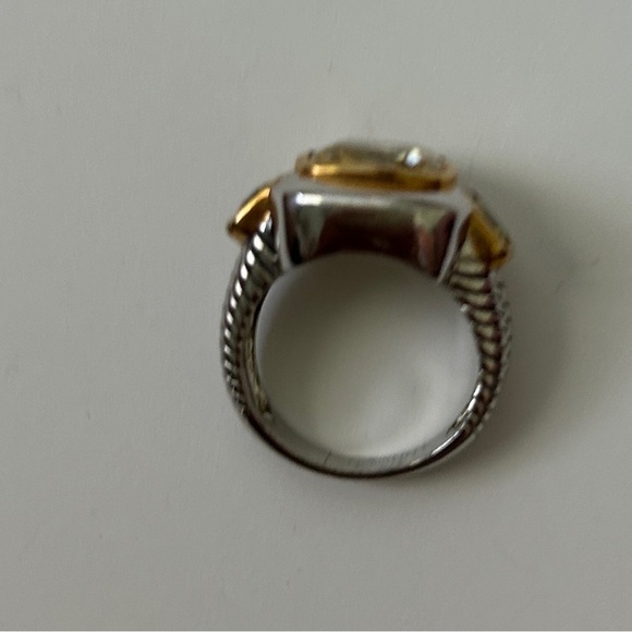 Elegant 925 Silver Yellow Gemstone Ring - Picture 6 of 13